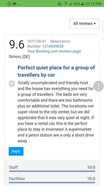 Jane'S Villa Free Parking Инвернесс Экстерьер фото